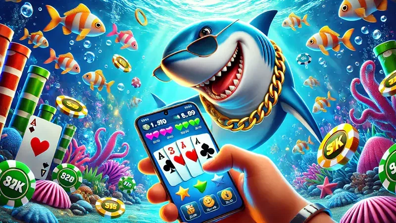 Adegan target ikan dan kontrol meriam dalam permainan bawah laut